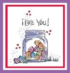 Candy Hearts Jar Card